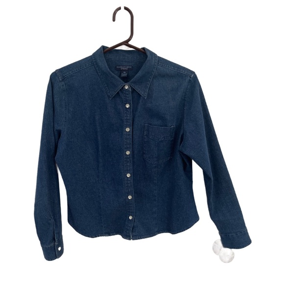 Westbound Tops - Denim Button-Up Shirt